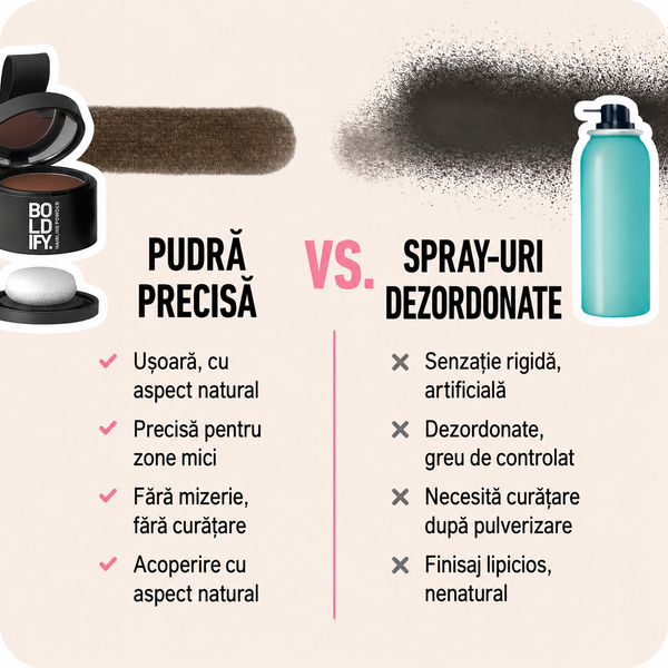 Pudră Corectoare pentru Păr, Barbă și Sprâncene